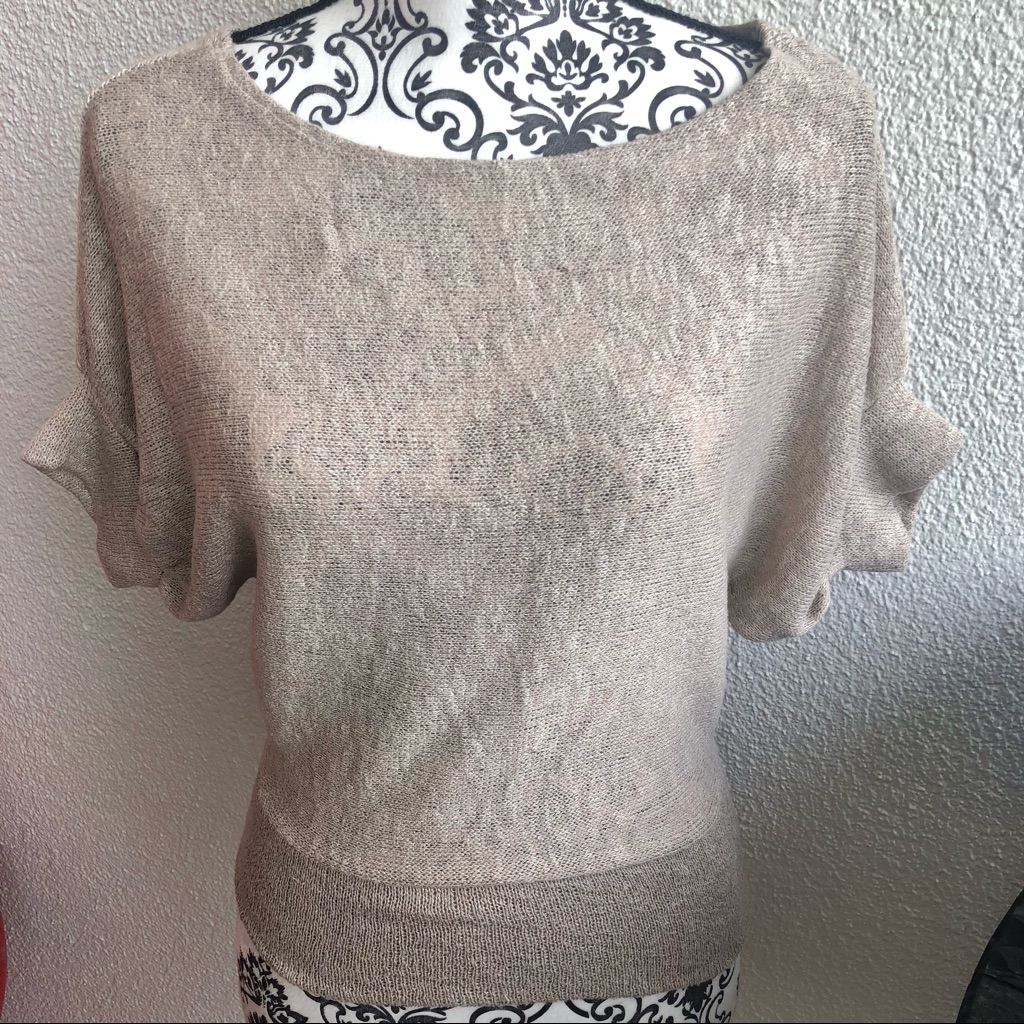 A’gaci Beige/ Tan Soft Tee/ Top